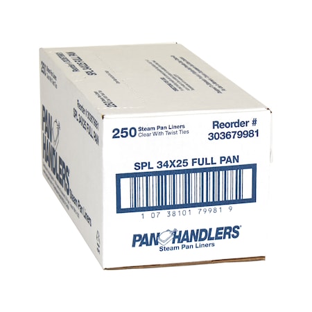 PANHANDLERS Handgards Panhandler 34"x25" Full Steam Pan Liner, PK250 303679981